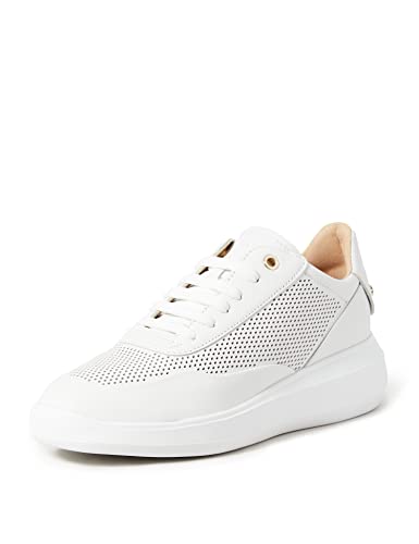 Geox D Rubidia A, Sneakers Donna, Bianco (White 9999), 37 EU