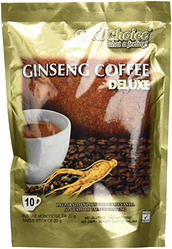 Ginseng Coffee Deluxe - Caffè solubile al ginseng - 10 stick da 20g