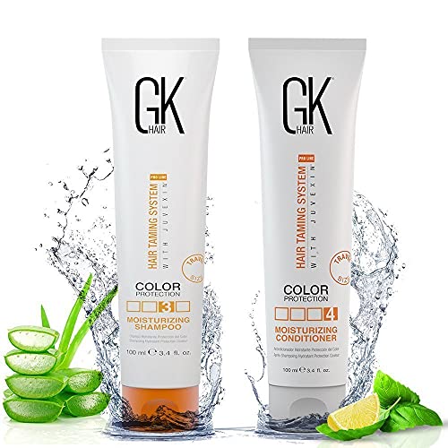 Global Keratin GK Hair Moisturizing Shampoo & Conditioner 100ml Sets For Colour Danni Secchi Crespi Ricci Solfato di Parabene Organico Gratuito Uso Quotidiano