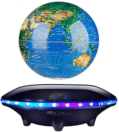 globi della Terra Decorazione del Globo del Mondo Globo a levitazione Magnetica 8 con Luce a LED, globi levitanti Blu Decorazione della Scuola Domestica