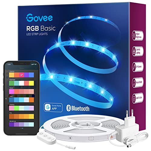 Govee Striscia LED 5 Metri, Bluetooth RGB LED Striscia Dimmerabile ...