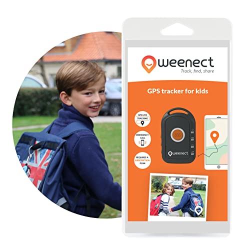 GPS per bambini - Weenect | Senza limiti di distanza | 7 giorni di autonomia | Pulsante di allarme | Telefono di emergenza