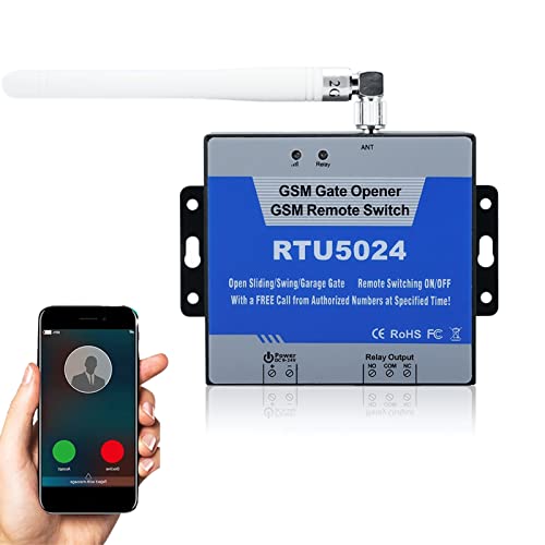 GSM Apriporta Garage, GSM Opener Garage RTU5024 Handy Access Controller Telecomando SMS Controllo Porta con Chiamata Gratuita o SMS di Comando