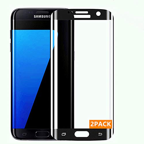 Haikingmoon Vetro Temperato per Samsung Galaxy S7 Edge [2 Pezzi],3D Touch Compatibile [Piena Copertura] Clear [Anti-Graffo] Pellicola Vetri Protettivi per Samsung Galaxy S7 Edge [Nero]