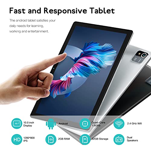 HAPPYBE Tablet 10 Pollici, Android 11, Display 10.1  HD, Processore...
