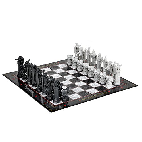 Harry Potter - Gioco di scacchi - Replica tratta da La Pietra Filosofale - Figure di 5-11,5 cm - Tavola 31x31cm - Licenza ufficiale - Plastica