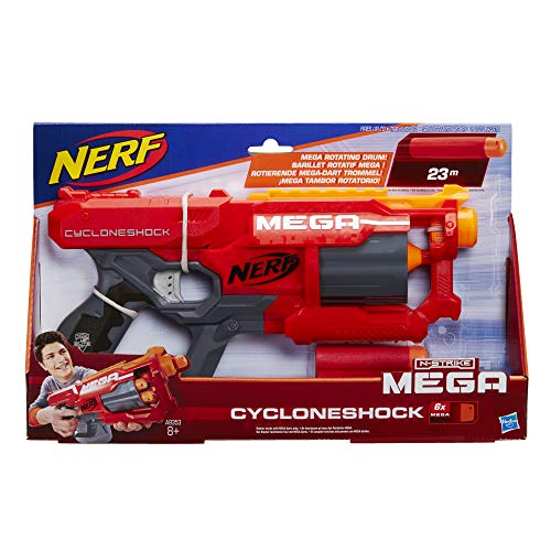 Hasbro Nerf Mega Cycloneshock, Blaster con Dardi, Versione 2019...