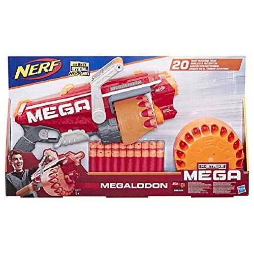 Hasbro Nerf Mega Megalodon Blaster con 20 Dardi Originali...