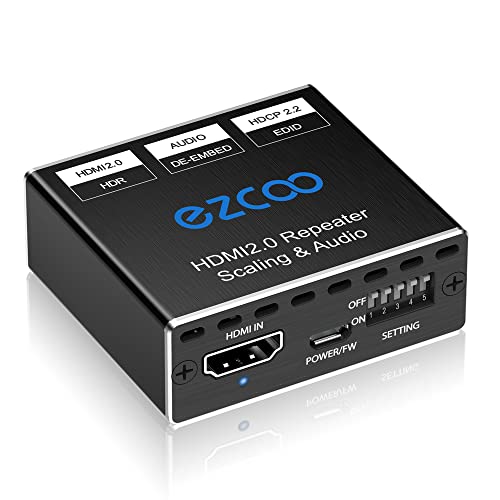 HDMI Audio Extractor 4K 60Hz 4:4:4, HDCP 2.2,CEC,18Gbps D-o-l-b-y vision HDR de-embed SPDIF ottico 5.1CH+uscita audio stereo Dolby digitale EDID scaling