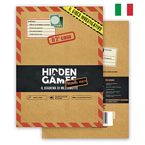 Hidden Games - Luogo del Reato - Il 2° caso -  Il Diadema di Mezzanotte” (Edizione italiana), un gioco di Escape Room e investigativo per 1-6 persone,un gioco direttamente sulla scena del crimine