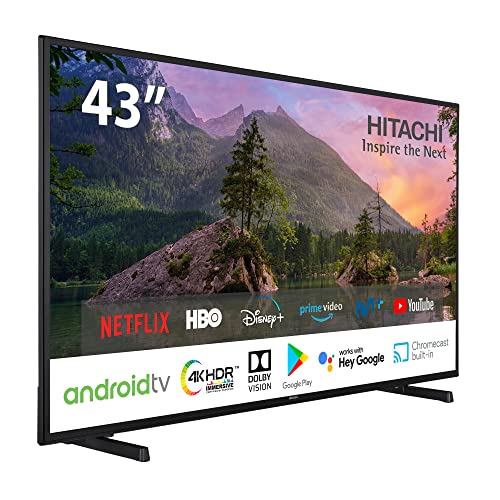 HITACHI Tv 43pulgadas LED 4k uhd - 43hak5350 - hdr10 - Android Smart TV - Wi-Fi - 3 HDMI - 2 USB - Bluetooth - dvb t2 - dvb s2 - dolby vision