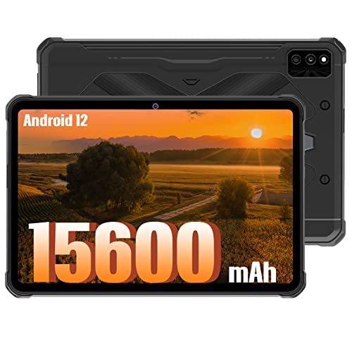 HOTWAV R6 Pro Rugged Tablet 10.1 Pollici, 15600 mAh Batteria Tablet Robusto Android 12, 8GB + 128GB (1 TB espandibile) Octa-core tablet PC, Fotocamera 16MP + 16MP, IP68 69K Dual SIM 4G GPS WiFi OTG