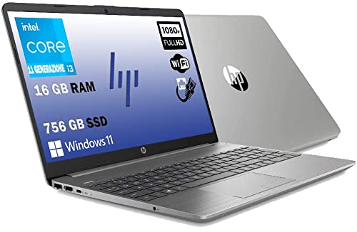 Hp 250 G8 Notebook Silver intel core i3 11Th fino a 4,0Ghz, Ram 16Gb Ddr4,Ssd Nvme 750Gb ,Display 15.6 FULL HD,Pc portatile Windows 11 Pro