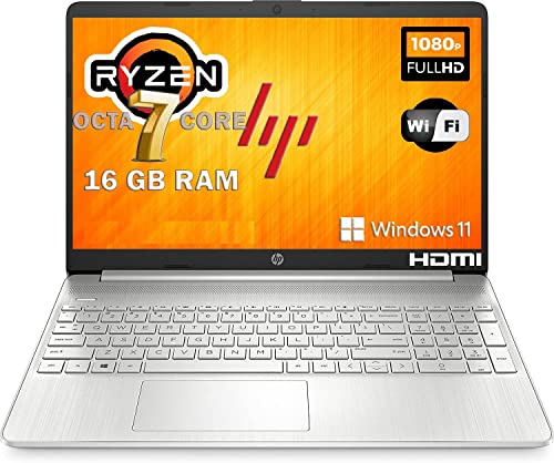 HP G8 Notebook, Ryzen 7 5825U 8 Core, SSD M2 NVME da 512 Gb Display IPS Full HD 15.6 , DDR4 16 Gb, Wi-fi, 3 usb, webcam HD, Windows 11 Pro 64 Bit, Libre Office, Pronto Utilizzo
