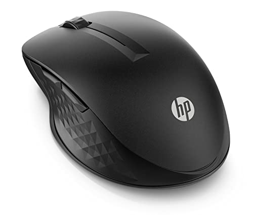 HP - PC – 430 Mouse wireless multi-dispositivo, puntatore 4000 dp, 4 Pulsanti programmabili, Fast Scrolling, connessione Wireless 2.4Ghz + Bluetooth, Dongle USB Type-A Incluso, Nero (3B4Q2AA)