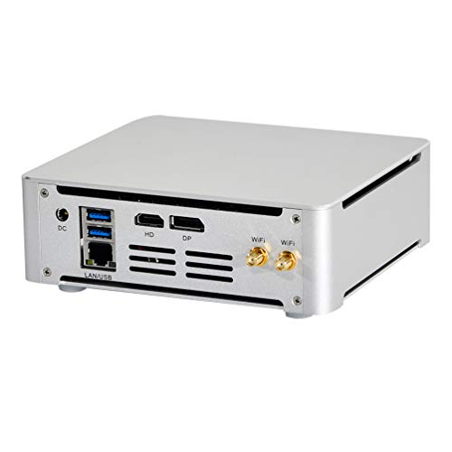 HUNSN 4K Mini PC, Desktop Computer, Server, Intel Quad Core I7 7700HQ 7820HK 7820HQ, BM21, AC WiFi, BT, DP, HDMI, 6 x USB3.0, Type-C, LAN, Smart Fan, Barebone, NO RAM, NO Storage, NO System