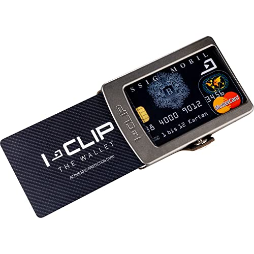 I-CLIP Scheda RFID Blocker, formato carta di credito, effetto carbo...