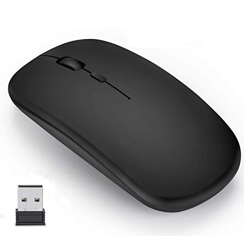 iAmotus Mouse Wireless, Ricaricabile Silent Click 2.4G 3 Livelli DPI Nano Ricevitore Ottico USB Mouse Wireless Portatile Adatto per Ufficio Compatibile con Laptop PC Mac