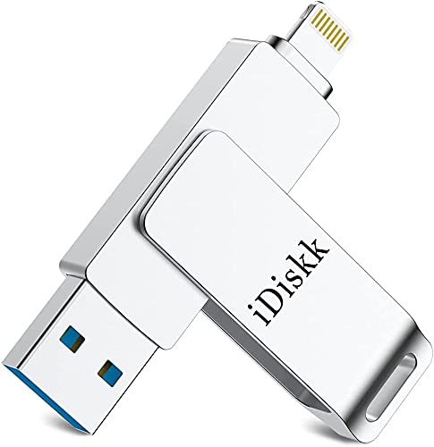 iDiskk 512GB Chiavetta lightning USB per iPhone Chiave fotografica certificata MFi per iPad, pendrive esterna per chiavetta di memoria di backup iPhone per iPad iPhone Mac e PC
