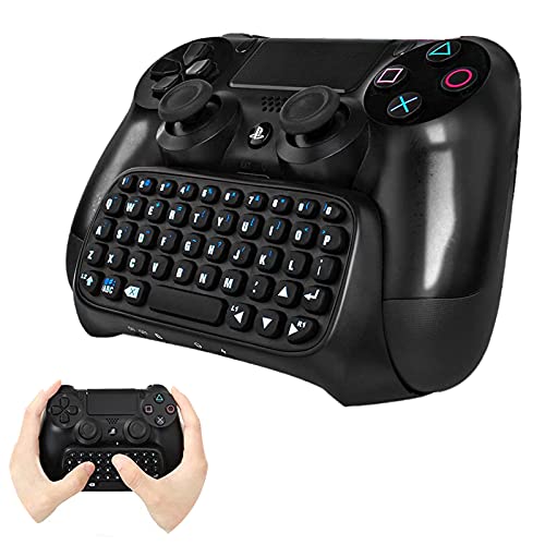 iFCOW Tastiera da gioco per PS4, Mini tastiera da gioco Bluetooth wireless Chatpad per controller PS4