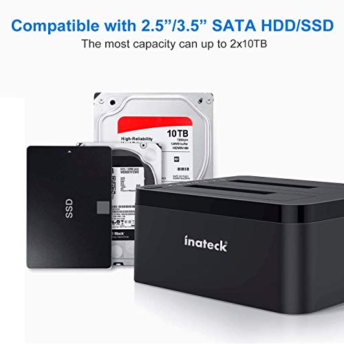 Inateck Docking Station hard disk USB 3.0 a SATA Dual-Bay per Hard ...