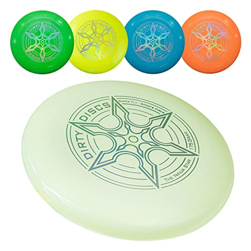 Indy - Dirty Disc (175 g) Frisbee, Disco da Competizione Professionale per Adulti, Bambini, Sport, Giochi e Divertimento all Aria Aperta (Glow)