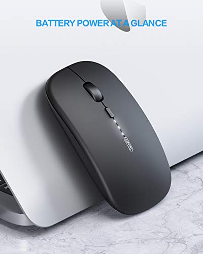 INPHIC Mouse wireless ricaricabile, ultra sottile 2.4G silenzioso m...