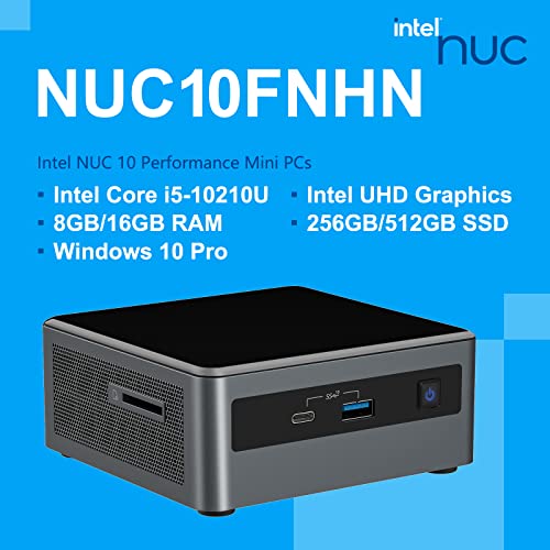 Intel NUC10, Intel NUC i7-10710U, NUC10i7FNHN Barebone, Intel Core i7 Barebone, Thunderbolt 3, Three Displays 4K Support, Intel After-sale Guarantee
