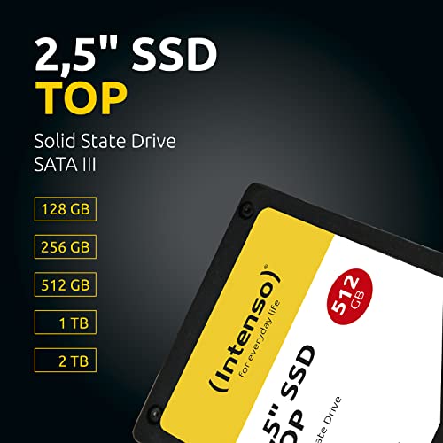 Intenso 2,5  Interne SSD Top SATA III, 2 to, 520 Mo s...