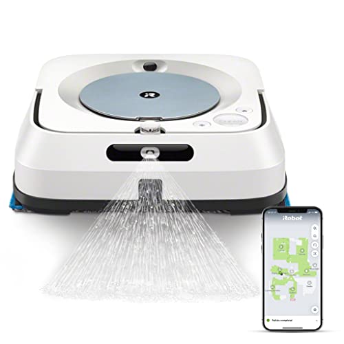 iRobot lavapavimenti connesso iRobot Braava jet m6134 - spruzzo preciso, lavaggio a secco o spazzamento, compatibile Roomba 900