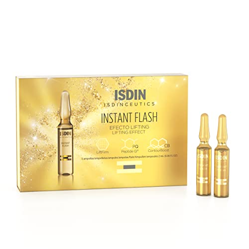 ISDIN Isdinceutics Instant Flash (5 fiale) | Fiale con effetto lifting immediato | Elimina rughe e linee d espressione con azione immediata