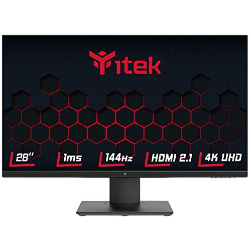 Itek Monitor GGF - 28  FLAT 4K UHD, 3840x2160, Fast IPS, 144Hz, 16:9, 1ms OD, 2 x HDMI, Speaker, HDR 400, AMD FreeSync, Compatibile con Nvidia G-sync.