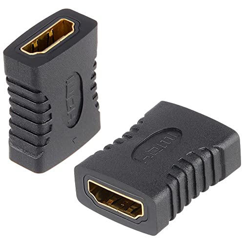 J&D HDMI Coupler Adapter, 2-Pack Placcato Oro Femmina a Femmina 4K HDMI Coupler HDMI Extender, Supporto 3D 4K ARC Ethernet