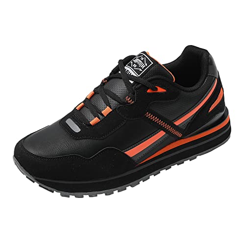 JOMIX Scarpe da Ginnastica Uomo Sneaker Casual Sportive Corsa Running Scarpe per Correre Camminare Trail Trekking NU1518-1 (Nero, 43)