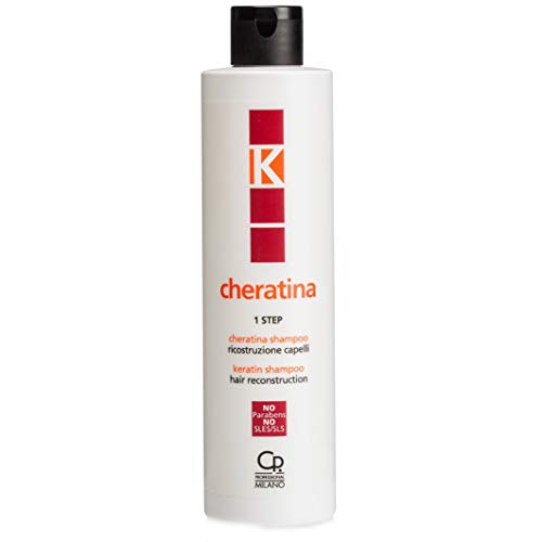 K-Cheratina - Shampoo Ricostruzione - Trattamento Professionale con Cheratina per Ristrutturazione Capelli Danneggiati - Prepara la Cute e Ripara Danni - 250 ml
