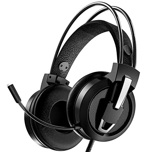 Karvipark H-10 Cuffie Gaming, 3.5 mm Cuffie Stereo Cablate con Microfono, Audio Surround per Bassi, Riduzione del Rumore, Cuffie da Gioco per Xbox One, PS4, PC, Nintendo Switch (Verde)