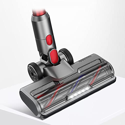 KENVOR Spazzola Ricambio Elettrica Compatibile per Dyson V7 V8 V10 V11 V15 Con 5 luci a LED per Tappeti e Pavimenti Duri,Grigio Scuro