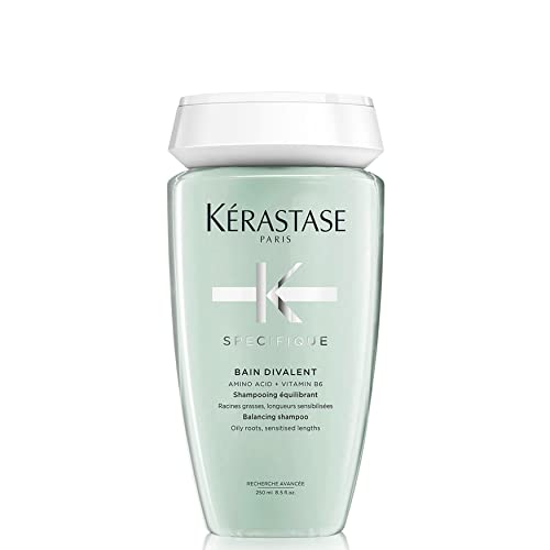 Kérastase | Spécifique, Shampoo Riequilibrante, Per Radici Grasse & Capelli Sensibilizzati, Bain Divalent, 250 ml