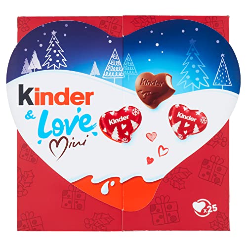 Kinder Love Mini - 25 Cuori di cioccolato finissimo al latte con ripieno al latte