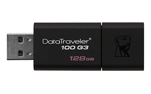 Kingston DataTraveler 100 G3-DT100G3 128GB USB 3.0, PenDrive, 128 GB, 1 Pezzo, Nero