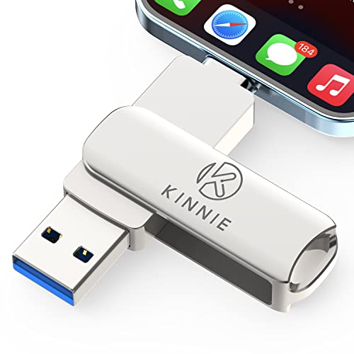 KKINNIE Pen Drive Chiavetta USB 64GB,Chiavetta USB per iphone Storage Esterno per Salvare più Foto e Video.All Metal Made USB3.0 Pendrive ad Alta Velocità Compatibile con iphone ipad Android pc…