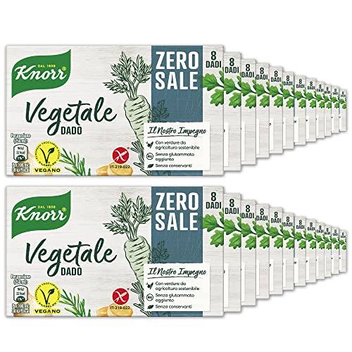 Knorr Zero Sale Dado Vegetale, Maxiformato, 24 Confezioni da 8 Dadi...