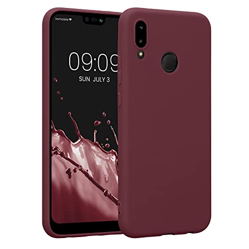 kwmobile Custodia Compatibile con Huawei P20 Lite - Cover in Silicone TPU - Back Case per Smartphone - Protezione Gommata Rosso Fulvo
