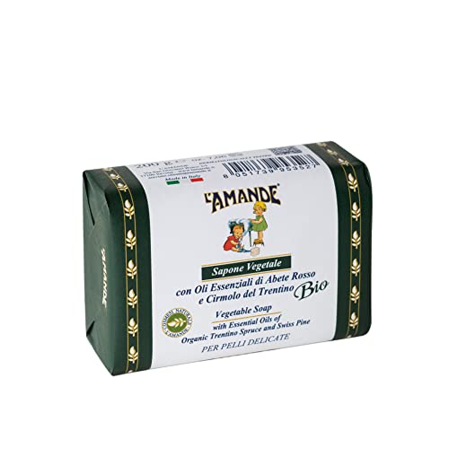 L AMANDE Saponetta Vegetale 200 gr all Abete Rosso e Cirmolo del Trentino Sapone Vegetale Sapone Mani e Corpo
