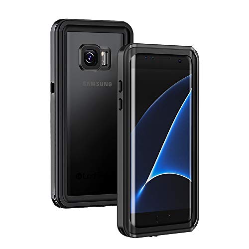 Lanhiem Cover Compatibile con Samsung Galaxy S7 Edge Impermeabile [IP68 Waterproof e 360 Gradi Protezione] Custodia Subacquea Antiurto Resistente con Protezione dello Schermo per S7 Edge,Nero