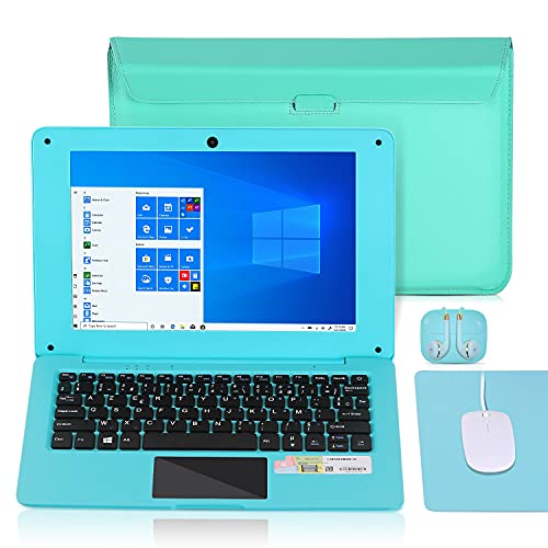 Laptop da 10.1 pollici, Notebook Windows 10 Computer Portatile, Display Full HD Quad Core Netbook Portatili ,2GB RAM 32GB ROM,Netflix,Youtube,Bluetooth,WiFi (Blu)