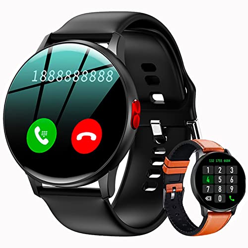 LEMFO Smartwatch Uomo Donna con Chiamata e Risposta, Smartwatch misurazione della frequenza cardiaca e della pressione sanguigna 19 modalità sportive, orologio smartwatch uomo per Android iOS