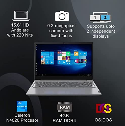 LENOVO Notebook V15-IGL Monitor 15.6  HD Intel Celeron N4020 Ram 4G...