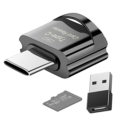 Lettore di Schede micro SD   TF, Lettore di Schede USB C, Lettore di Schede di Memoria USB C a micro SD con Adattatore USB C a USB, Compatibile con MacBook, Telefoni Galaxy Android e Altro