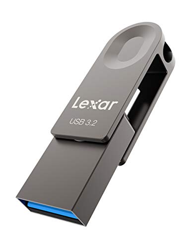 Lexar Chiavetta USB 128 GB, Pen Drive USB 3.2 Gen 1, USB C & USB A, Velocità di Lettura Fino a 100 MB s, Supporta OTG, Metallo Memoria USB Stick per PC, Laptop, Auto, TV, Smartphone Type C, Android
